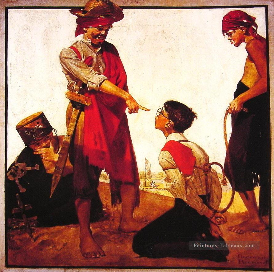 cousin reginald joue pirate 1917 Norman Rockwell Peintures à l'huile